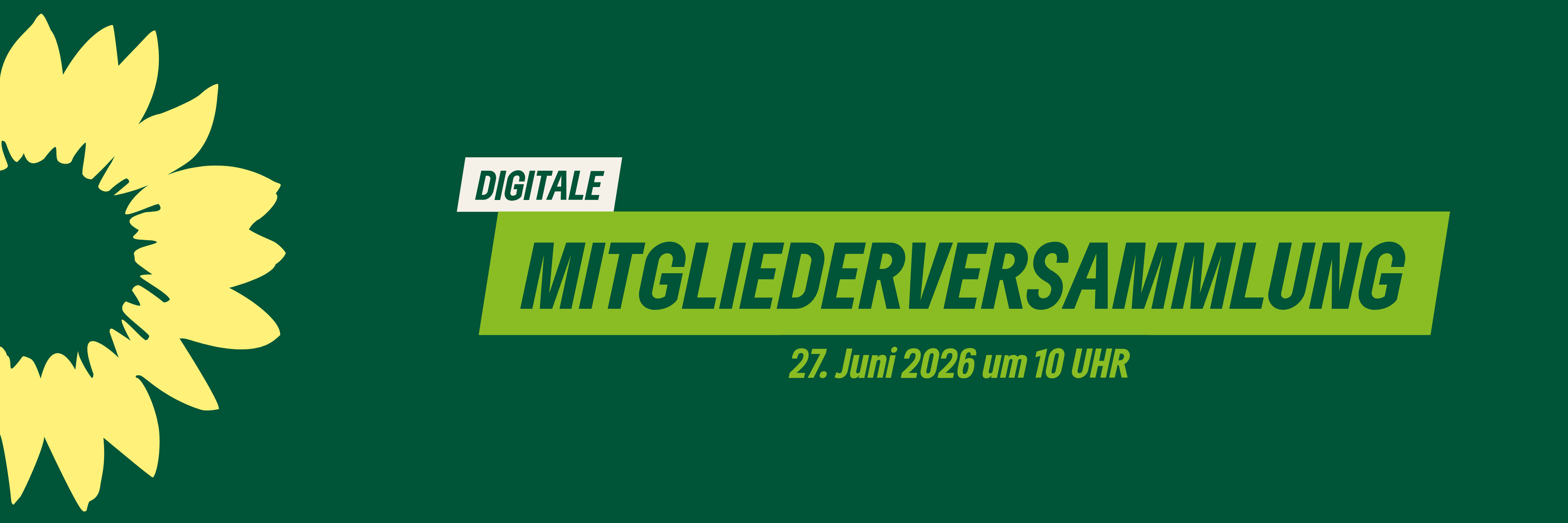 digitale Mitgliederversammlung am 27.06.2026 um 10 Uhr